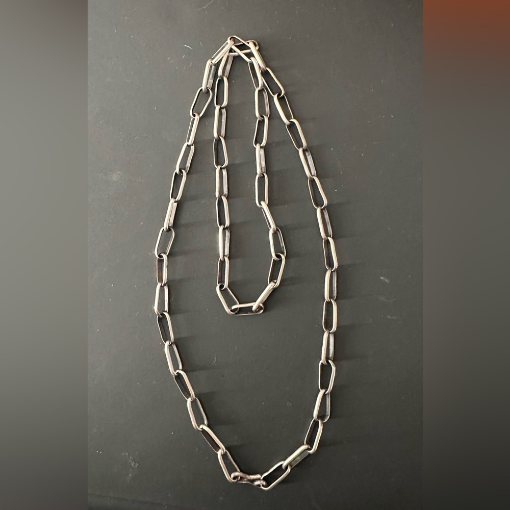24” Sterling Silver Paperclip Necklace